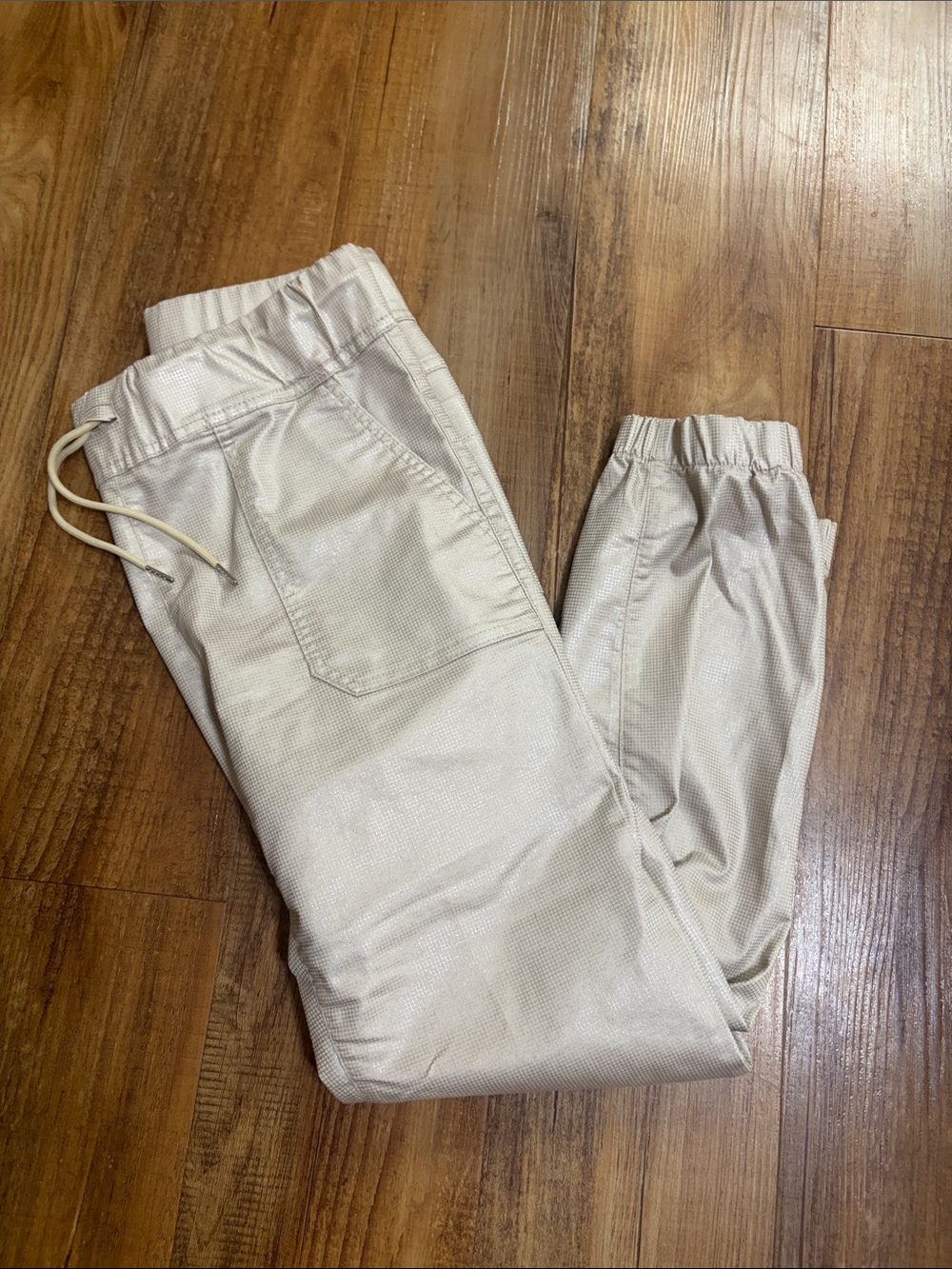 Flog neutral beige drawstring waist joggers size 30